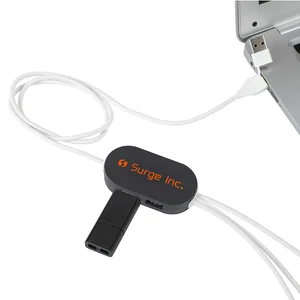 Triumph 3-in-1 Charging Cable with 4-Port USB Hub and Recycled Casing