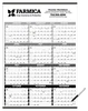 Triumph® Calendars Black & White Time Management Span-A-Year Laminated w/Marker Calendar in White