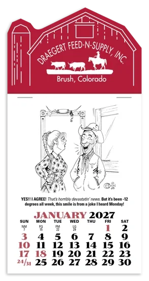 Triumph® Calendars Press-N-Stick Cowboy Calendar
