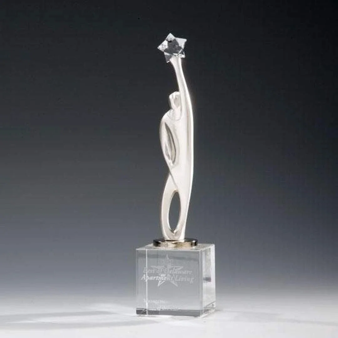 Custom Triumph Award on Optical Base for retirement presentations