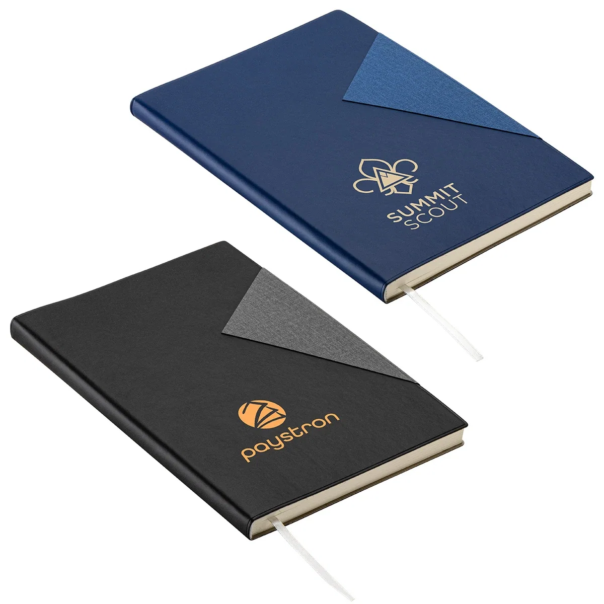 Custom Trivium Hardcover Journal, front view of the branded hardcover notebook