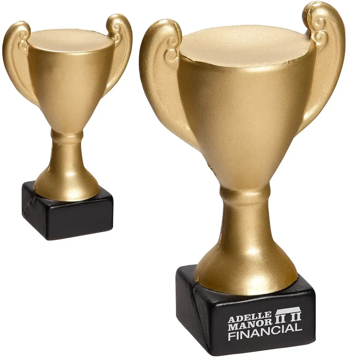 Trophy Stress Reliever, a custom winner's-cup squeeze toy for logo-branded sports and awards promotions
