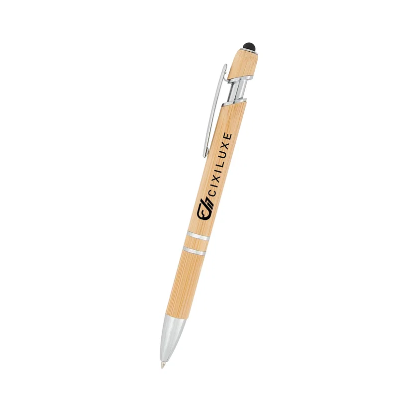 Tropical Bamboo Incline Pen With Stylus — view 4