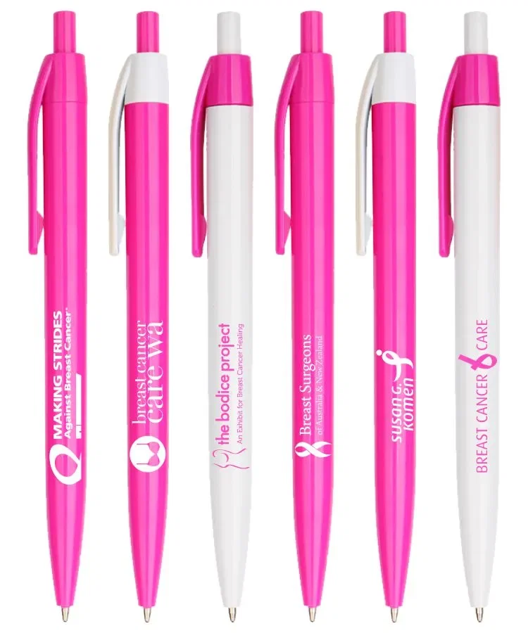Tropical Barrel Click Pen - White Trim, Lincoln — view 3