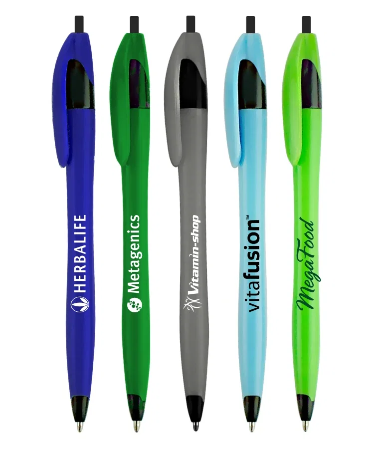 Tropical Elegant Click Pens w/ Black Trim