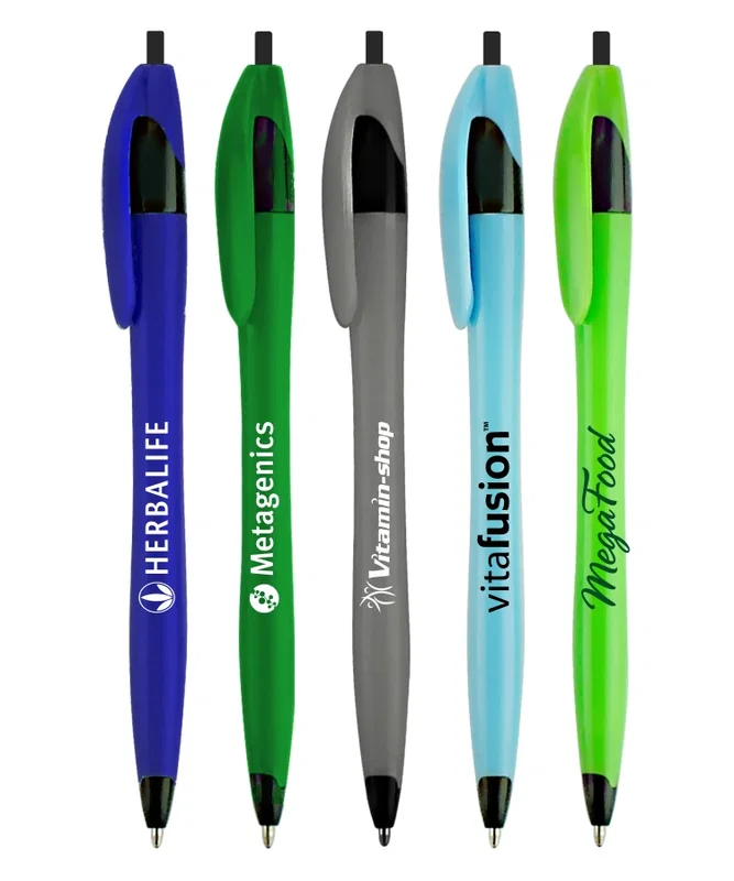 Tropical Elegant Click Pens w/ Black Trim