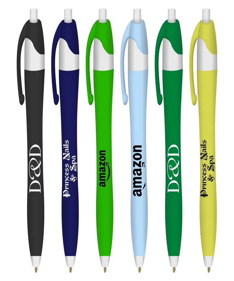 Tropical Elegant Click Pens w/ White Trim