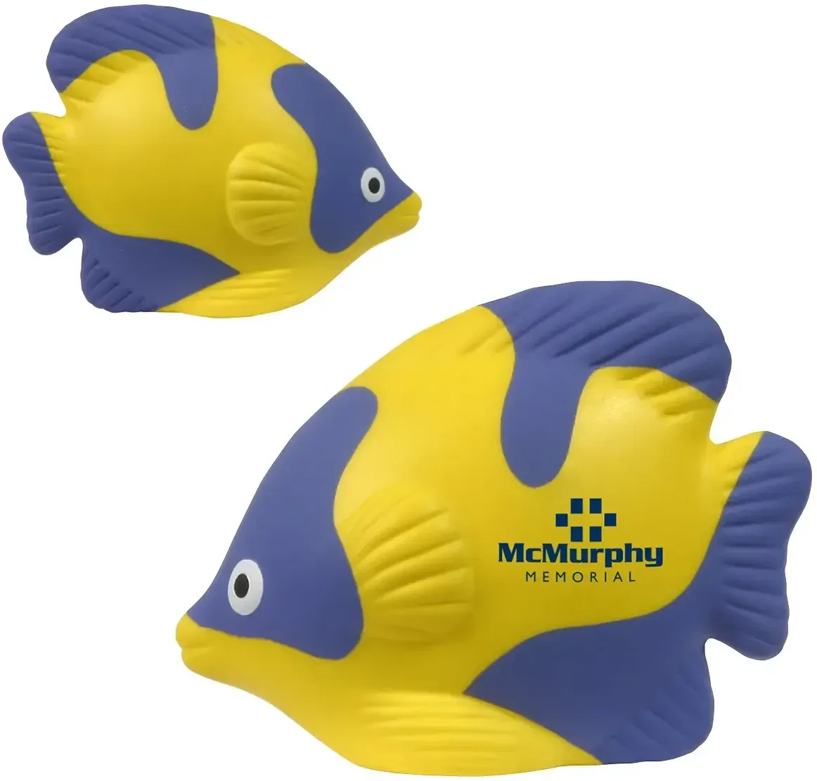 Tropical Fish Stress Reliever in an alternate color, a custom promotional reef-fish squeeze toy