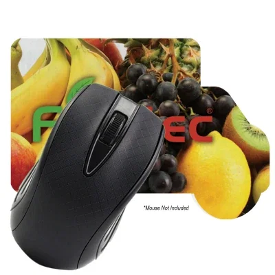 Truck shaped mouse pad in white, seen from above
