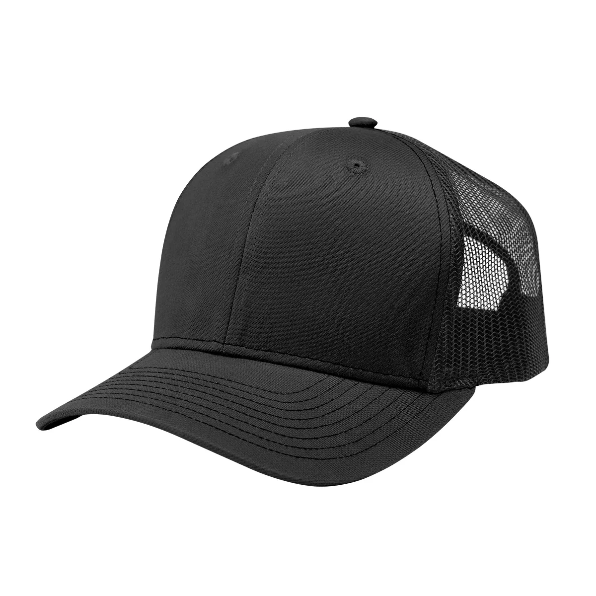 Side profile showing the curved brim and crown height