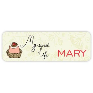 Custom-Sized Matte Plastic Name Badge
