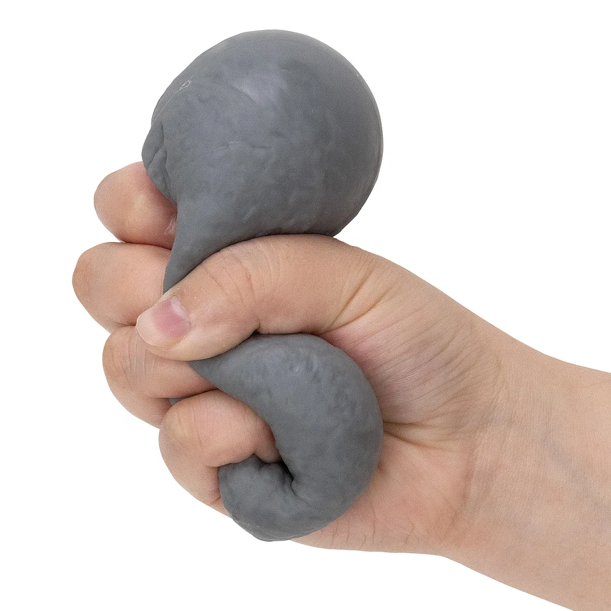 Angled view of the Tuff Rock stress reliever showing its textured surface