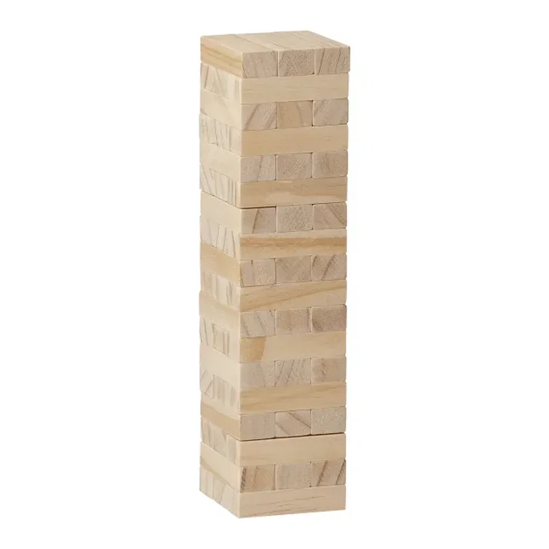Custom Logo Tumbling Tower Wood Block Stacking Game — view 2