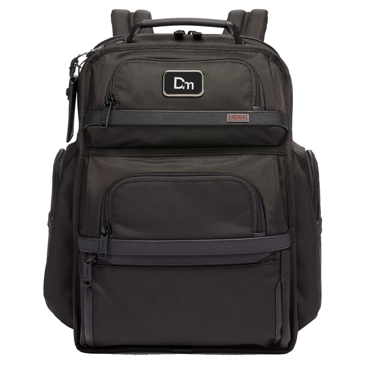Padded shoulder straps and back panel seen from behind
