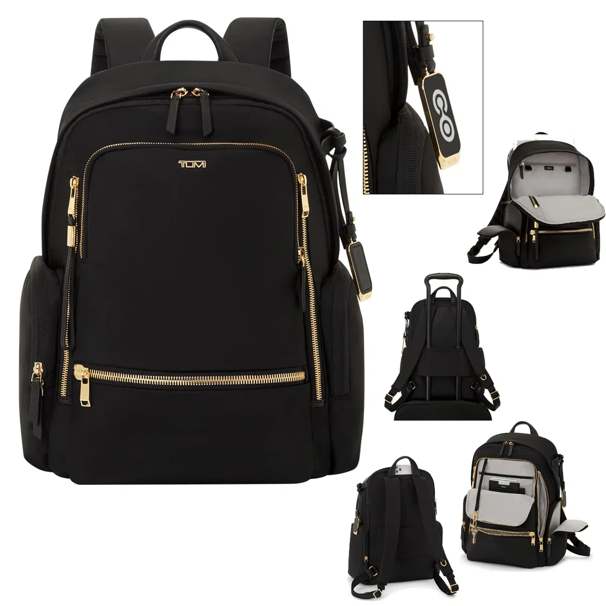 Front of the pack showing its clean panel and zipper pulls
