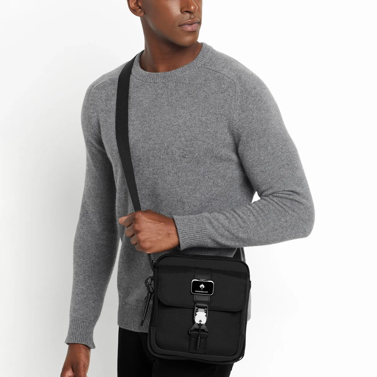 Worn across the chest for hands-free carrying