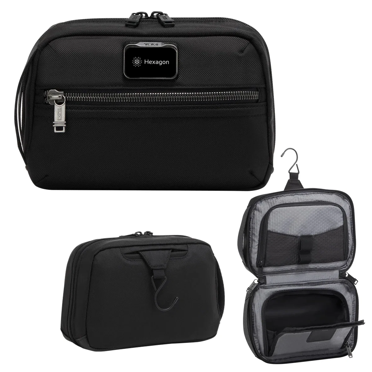 Carry handle and zipper pull shown in close detail