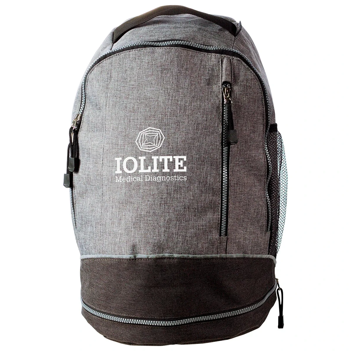 Custom Tun Polycanvas Urban Backpack, front view of the branded backpack