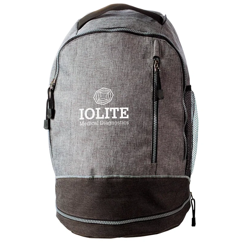 Custom Tun Polycanvas Urban Backpack, front view of the branded backpack