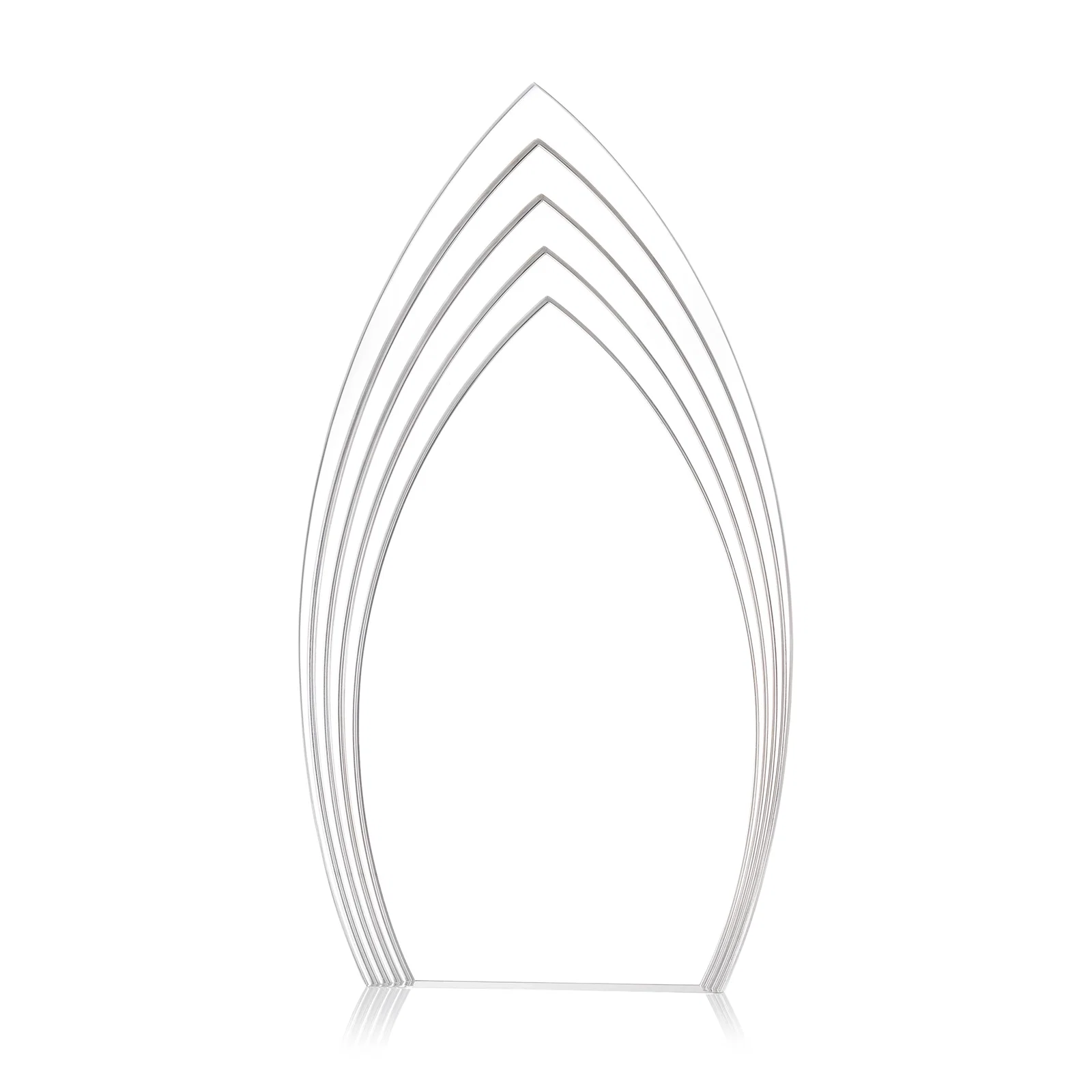 Promotional Layered Acrylic Arrowhead Award with Color-Reflecting Base for corporate award ceremonies