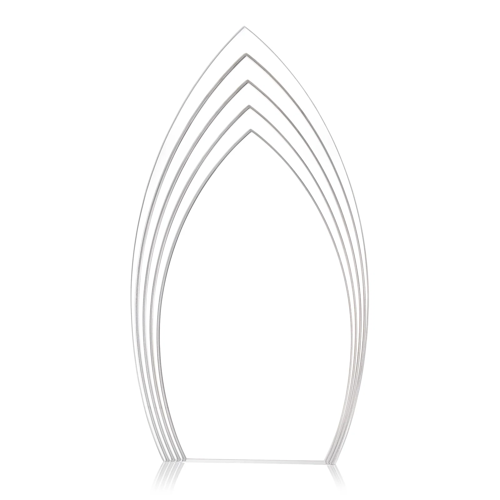 Promotional Layered Acrylic Arrowhead Award with Color-Reflecting Base for service anniversary gifts