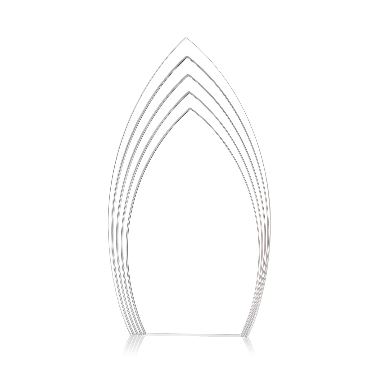 Promotional Layered Acrylic Arrowhead Award with Color-Reflecting Base for sales achievement awards
