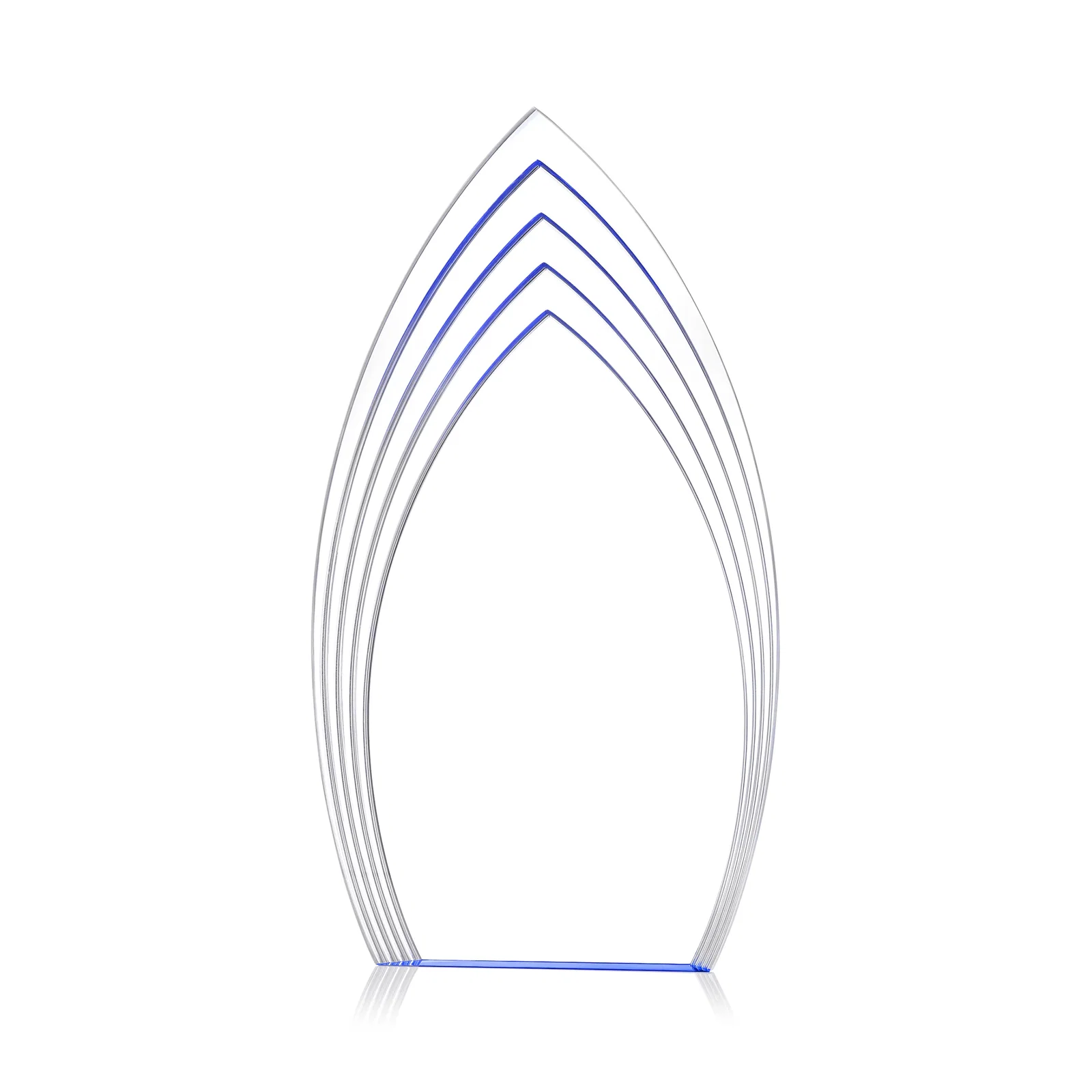 Promotional Layered Acrylic Arrowhead Award with Color-Reflecting Base for graduation ceremonies