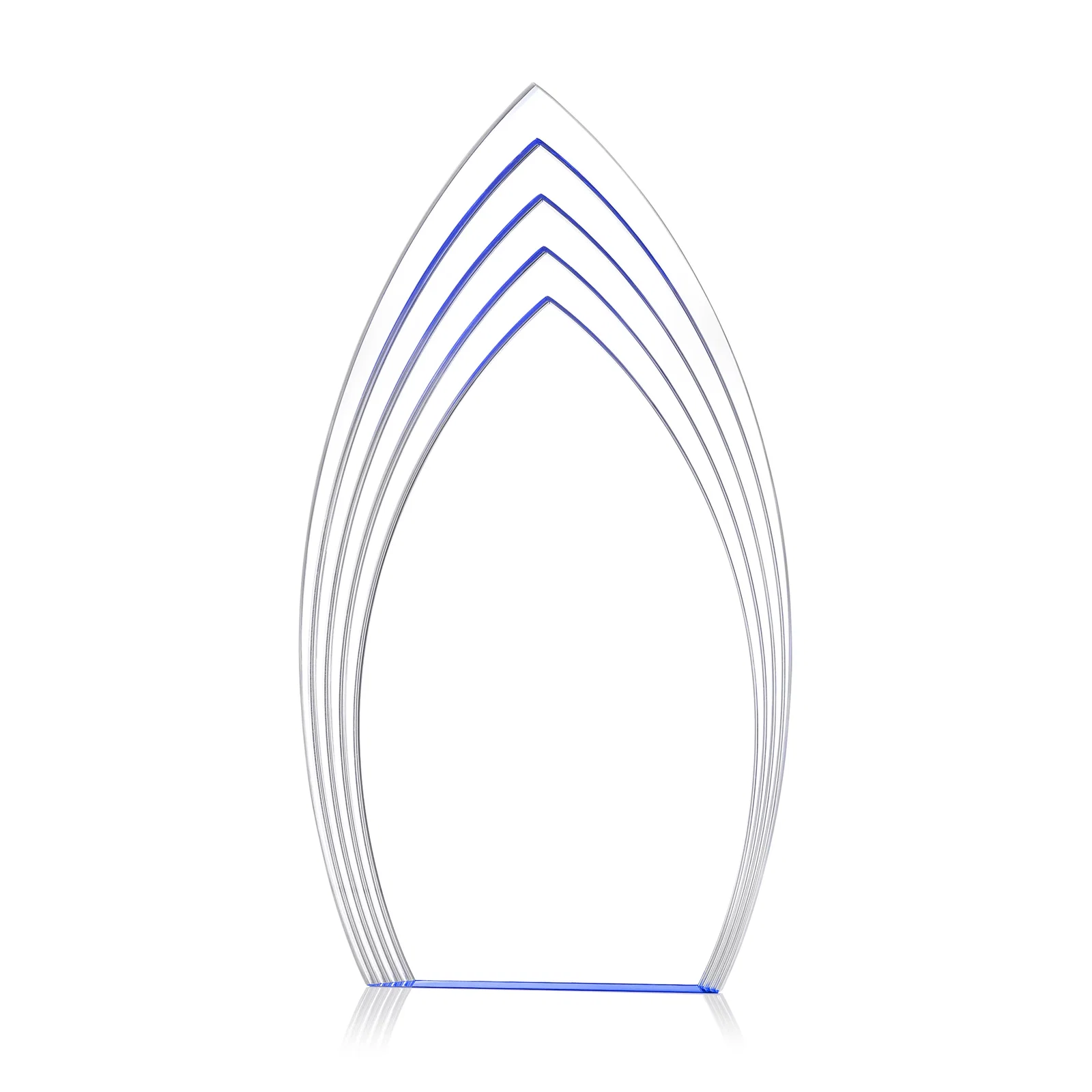 Promotional Layered Acrylic Arrowhead Award with Color-Reflecting Base for safety achievement programs