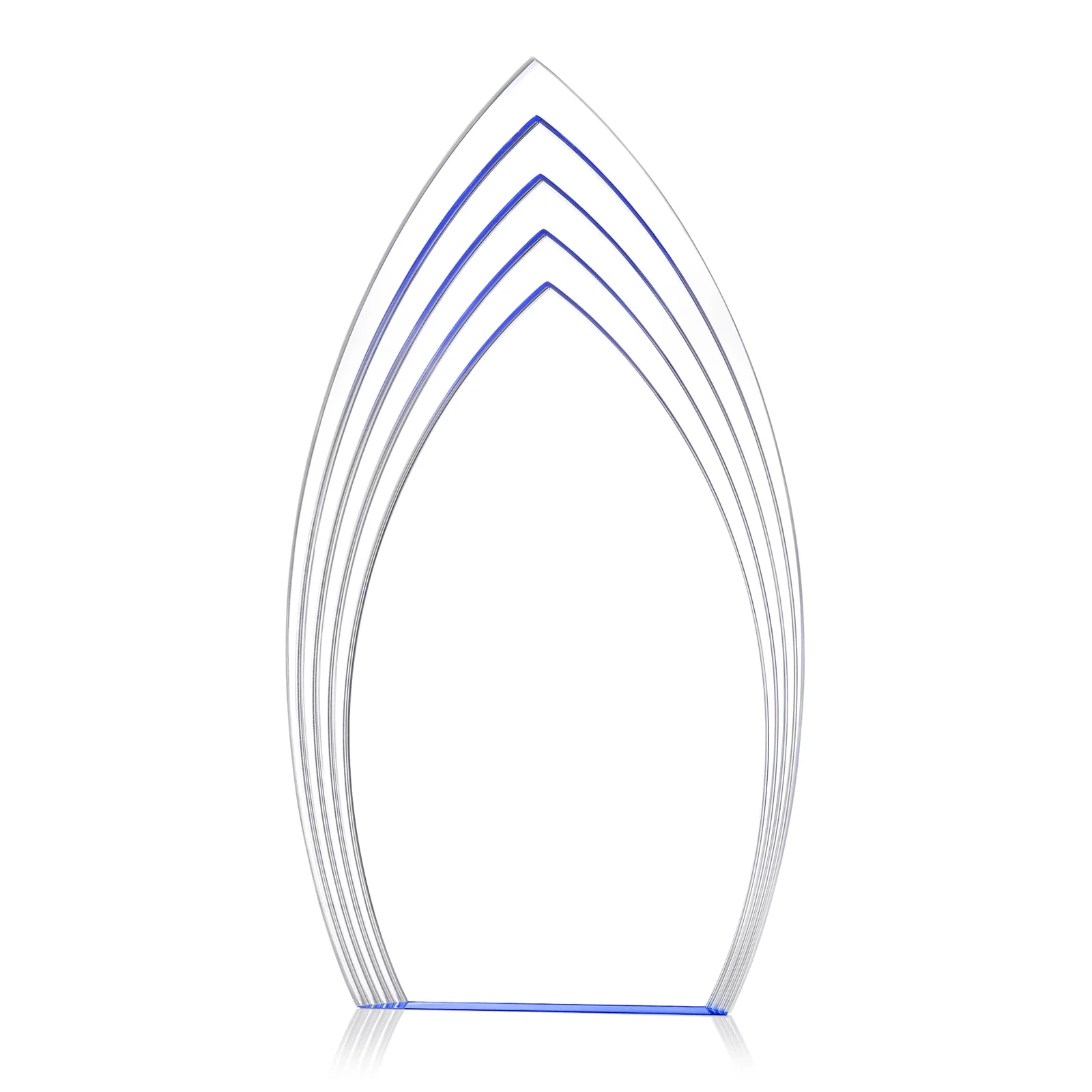Promotional Layered Acrylic Arrowhead Award with Color-Reflecting Base for volunteer appreciation