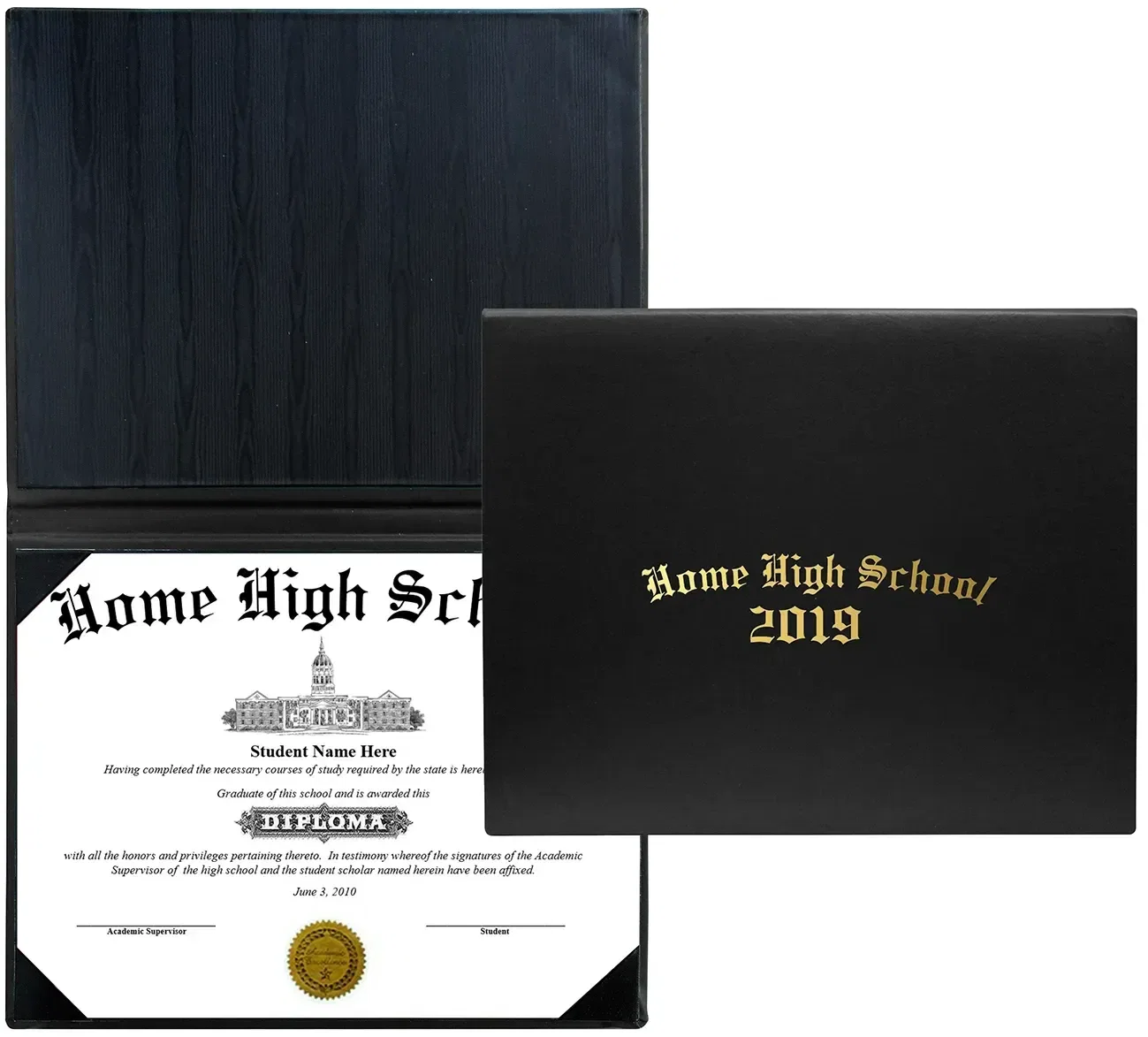 Custom Diploma Holder - Portrait Style — view 3