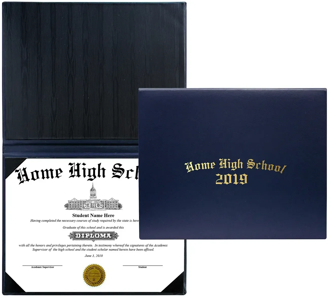 Custom Diploma Holder - Portrait Style — view 4
