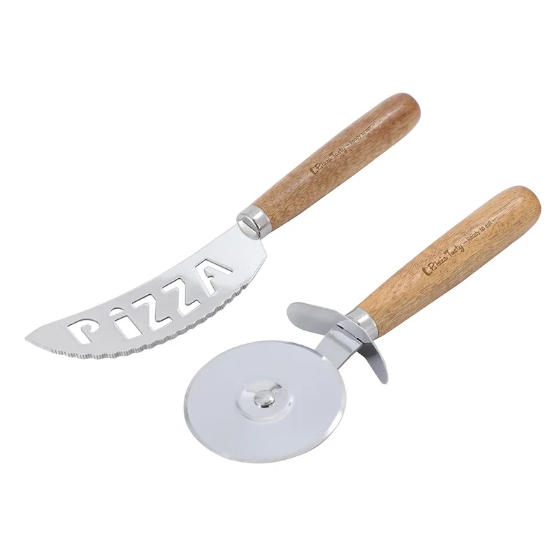Group shot of the Tuscany 2-piece pizza cutter set