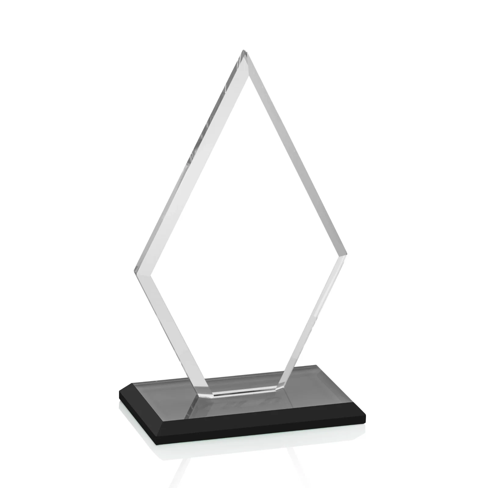 Personalized Starfire Crystal Diamond Award in a Beveled Frame, with your logo for sales achievement awards