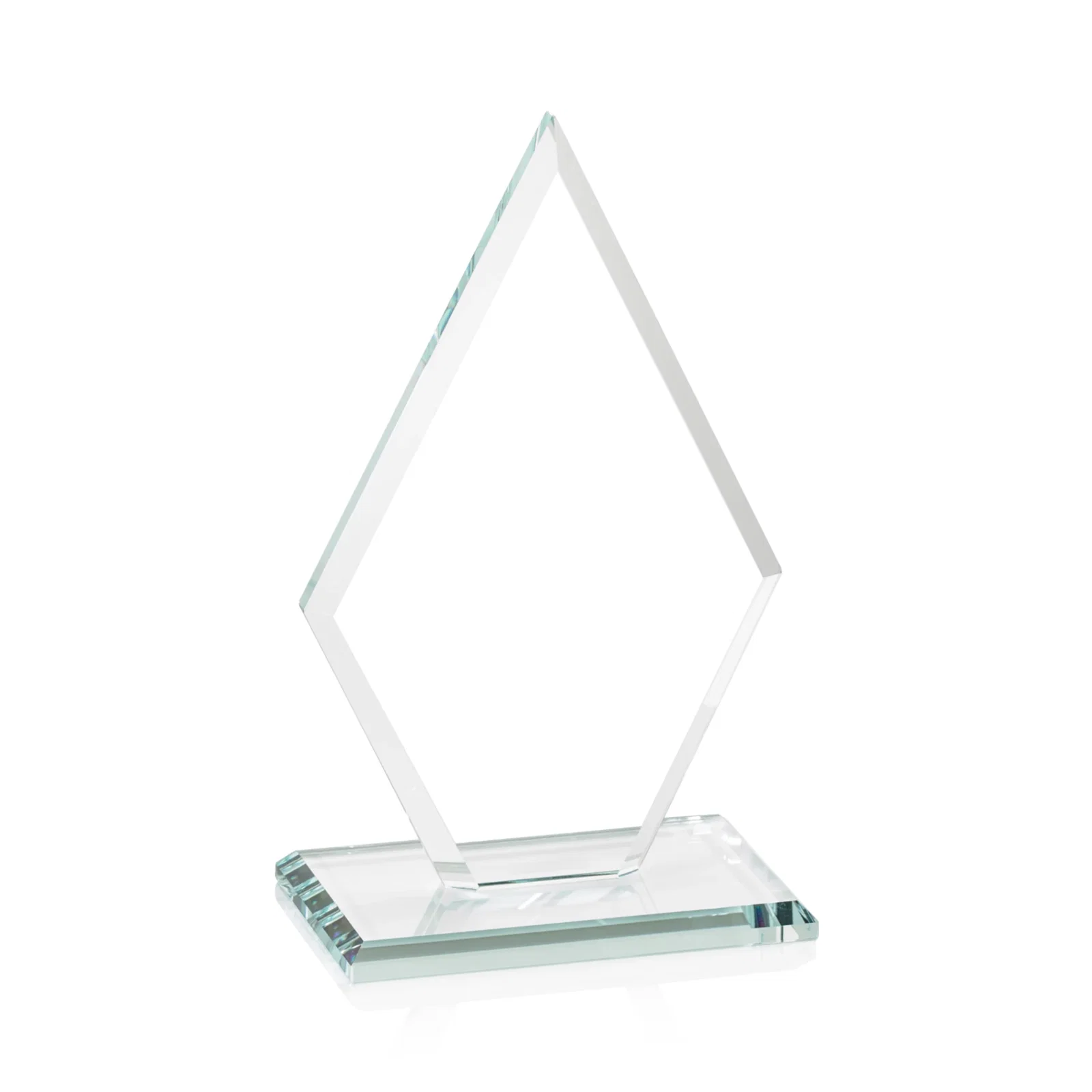 Personalized Starfire Crystal Diamond Award in a Beveled Frame, with your logo for donor appreciation