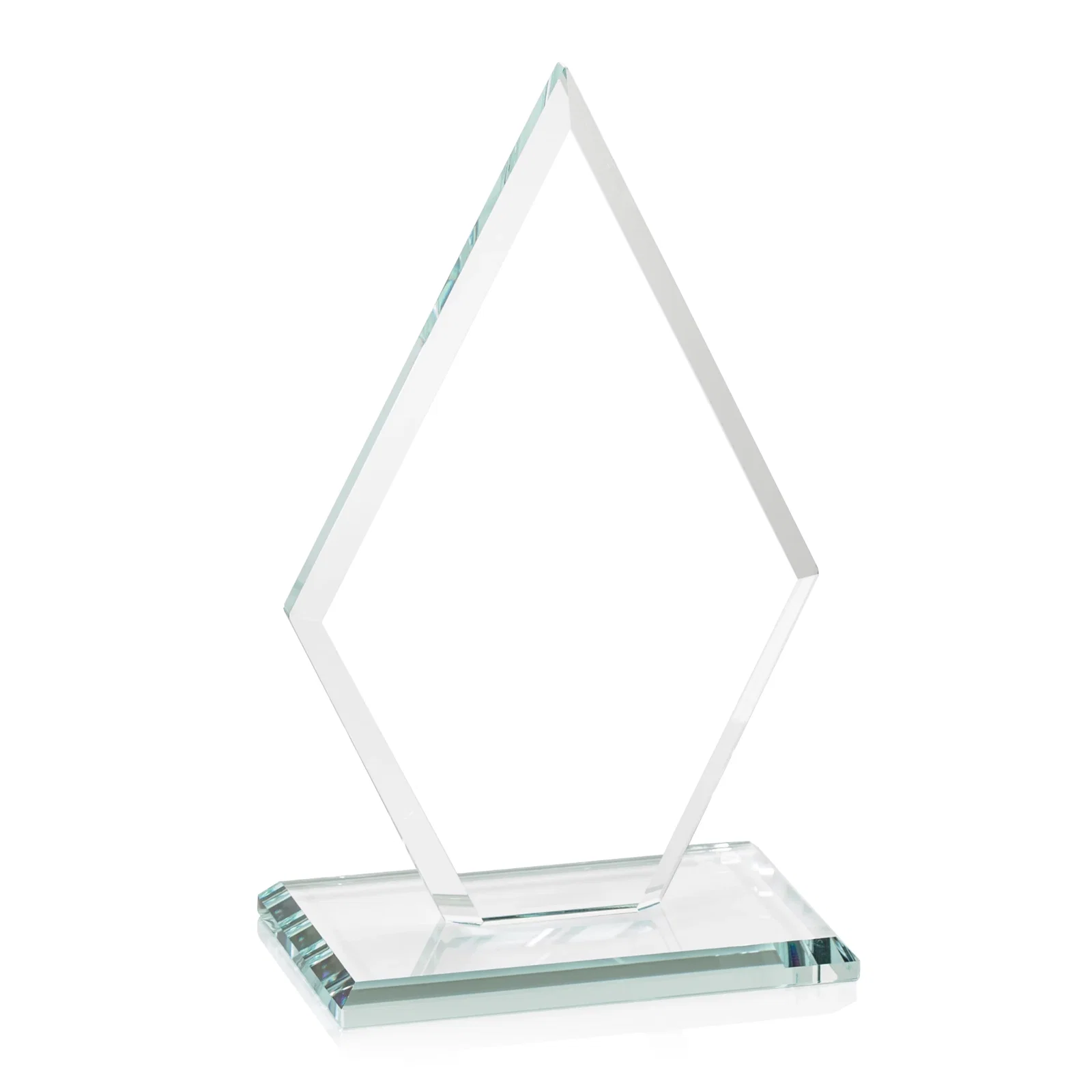 Personalized Starfire Crystal Diamond Award in a Beveled Frame, with your logo for safety achievement programs
