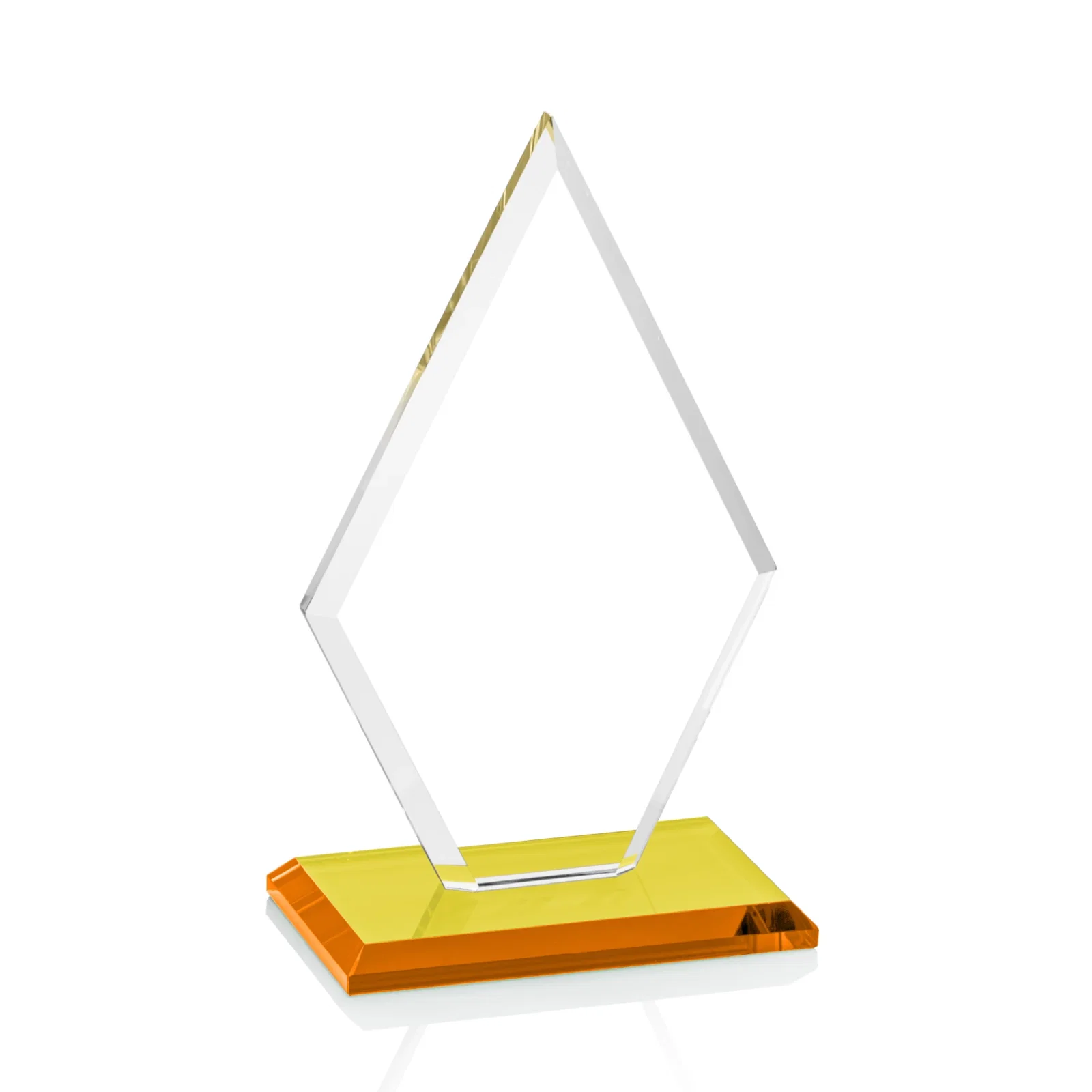 Personalized Starfire Crystal Diamond Award in a Beveled Frame, with your logo for volunteer appreciation