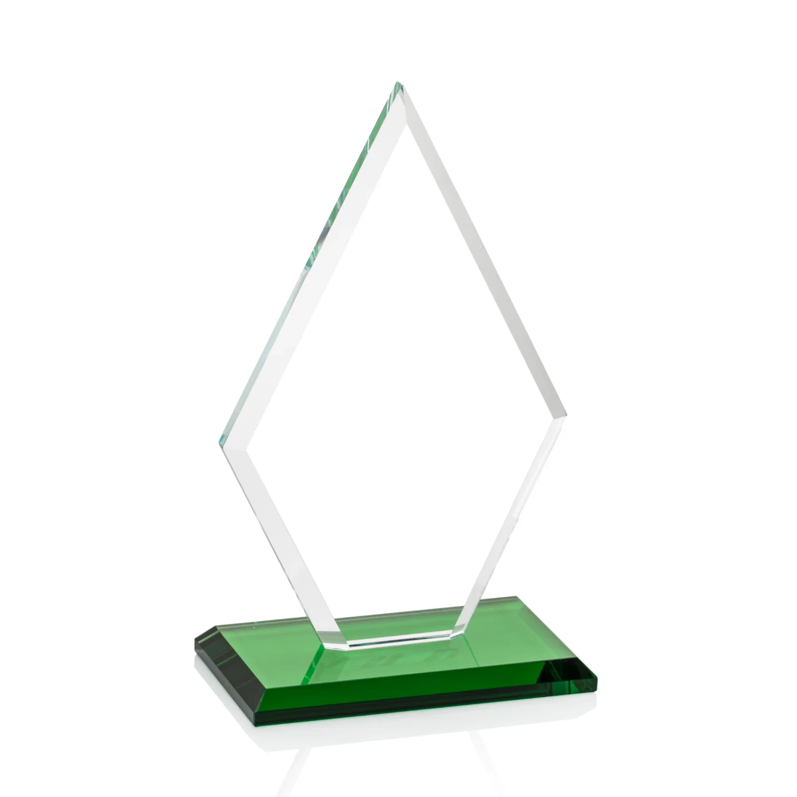 Promotional Starfire Crystal Diamond Award in a Beveled Frame, with your logo for employee recognition