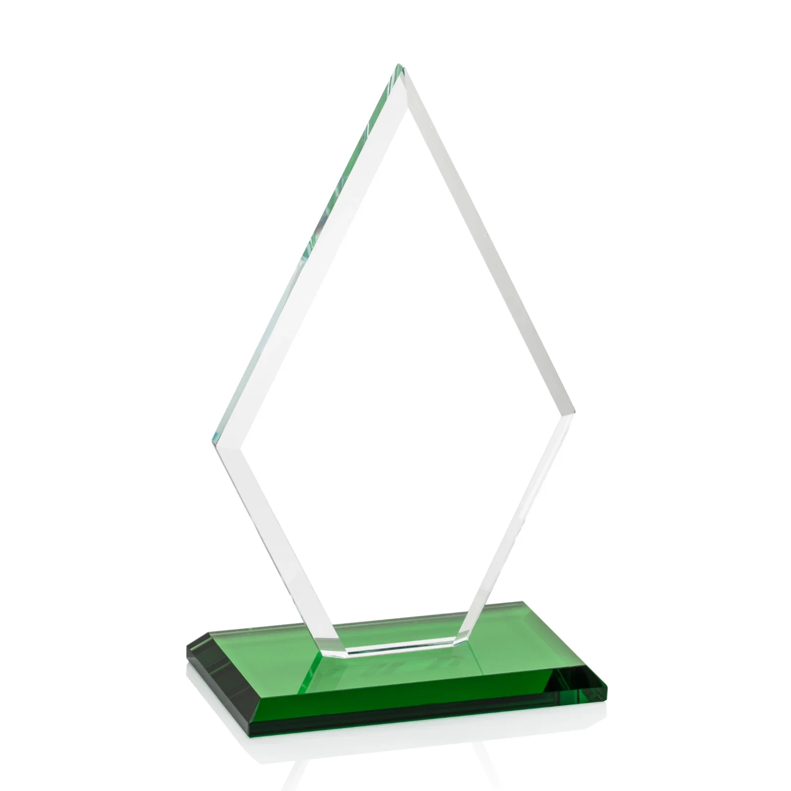 Promotional Starfire Crystal Diamond Award in a Beveled Frame, with your logo for corporate award ceremonies