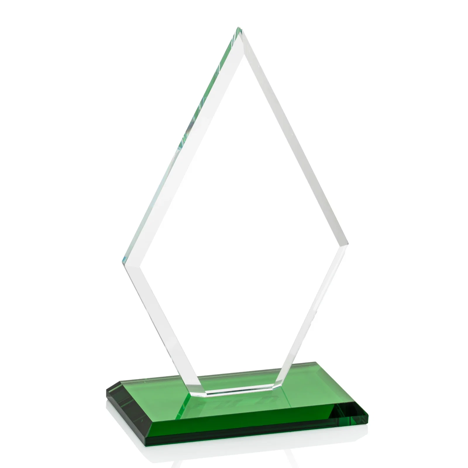 Promotional Starfire Crystal Diamond Award in a Beveled Frame, with your logo for service anniversary gifts