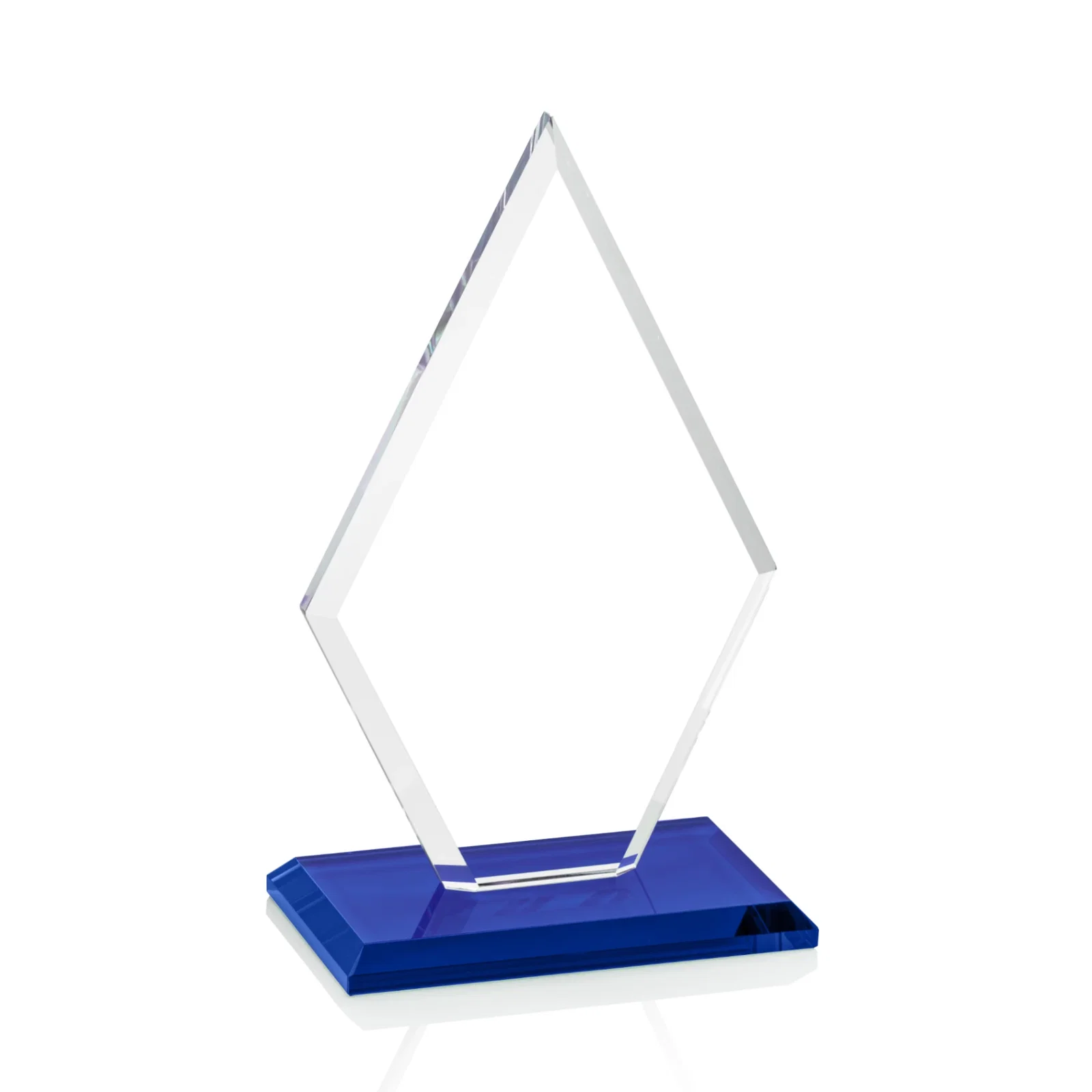 Promotional Starfire Crystal Diamond Award in a Beveled Frame, with your logo for sales achievement awards