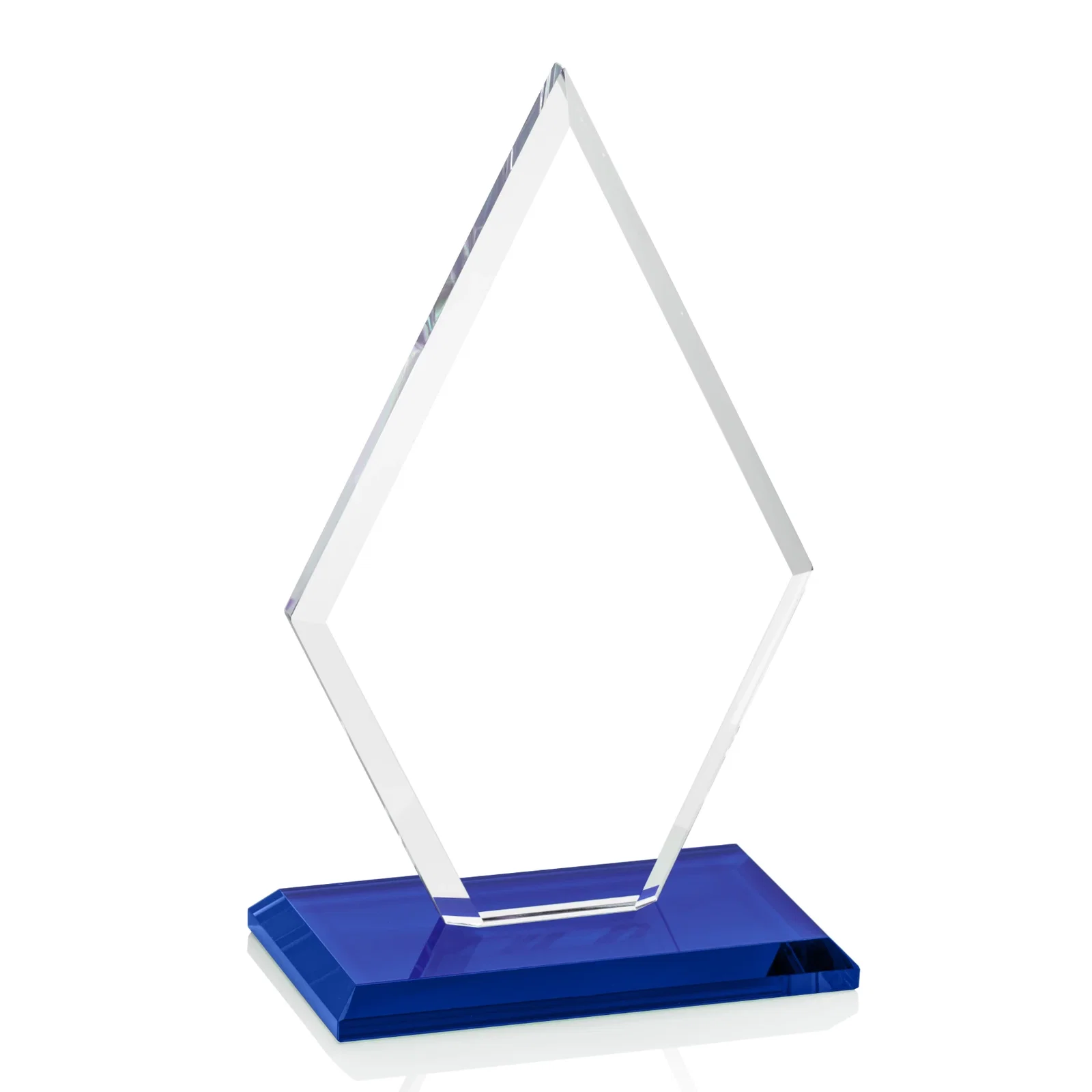 Promotional Starfire Crystal Diamond Award in a Beveled Frame, with your logo for team milestone celebrations