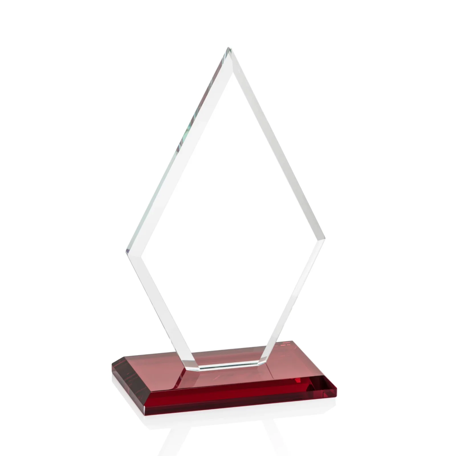 Promotional Starfire Crystal Diamond Award in a Beveled Frame, with your logo for donor appreciation