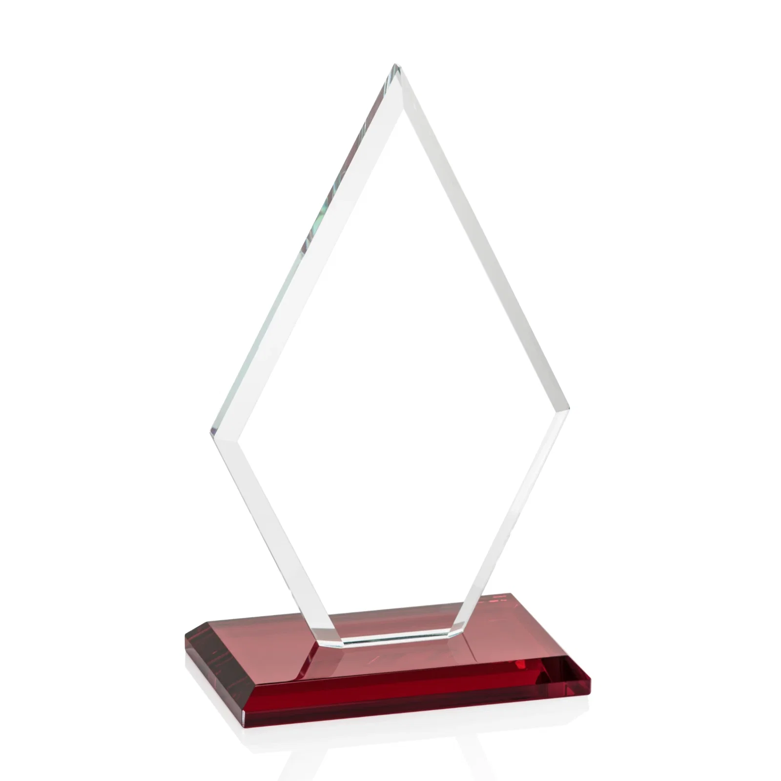 Promotional Starfire Crystal Diamond Award in a Beveled Frame, with your logo for graduation ceremonies