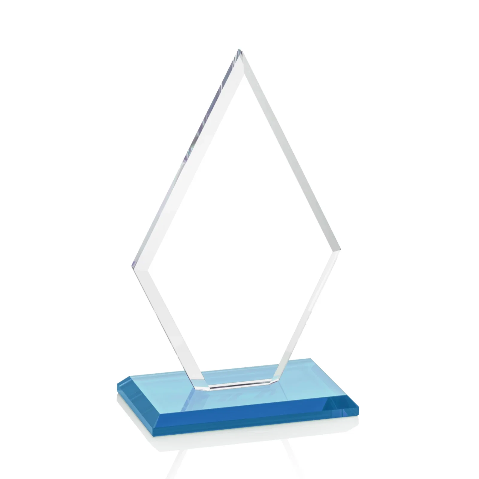 Promotional Starfire Crystal Diamond Award in a Beveled Frame, with your logo for volunteer appreciation