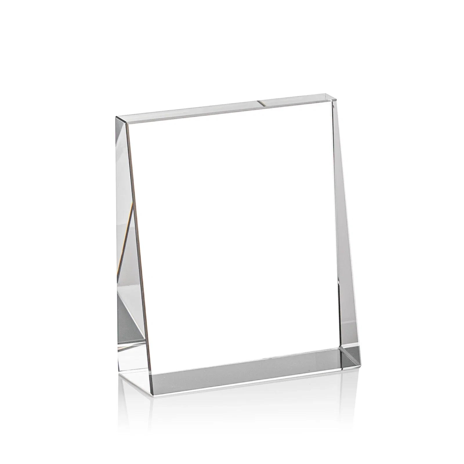 Promotional Optical Crystal Block Award, Freestanding in One Solid Piece, awards for employee recognition