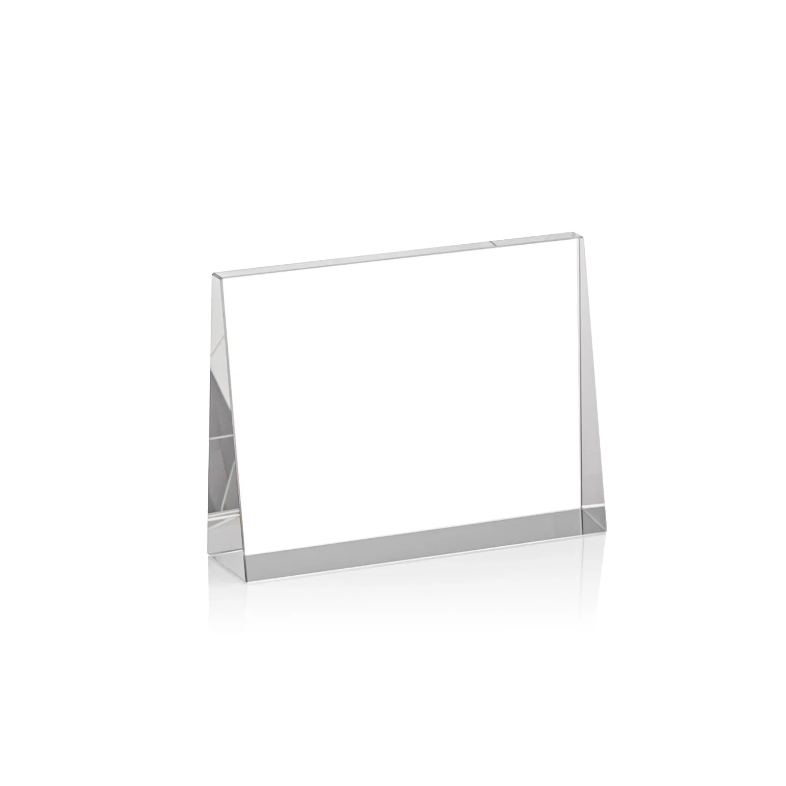 Promotional Optical Crystal Block Award, Freestanding in One Solid Piece, awards for retirement presentations