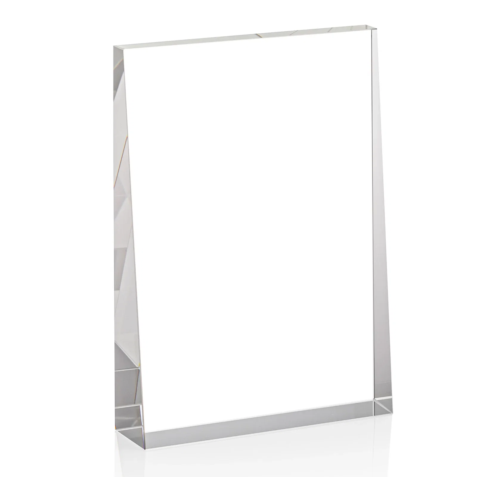 Promotional Optical Crystal Block Award, Freestanding in One Solid Piece, awards for safety achievement programs
