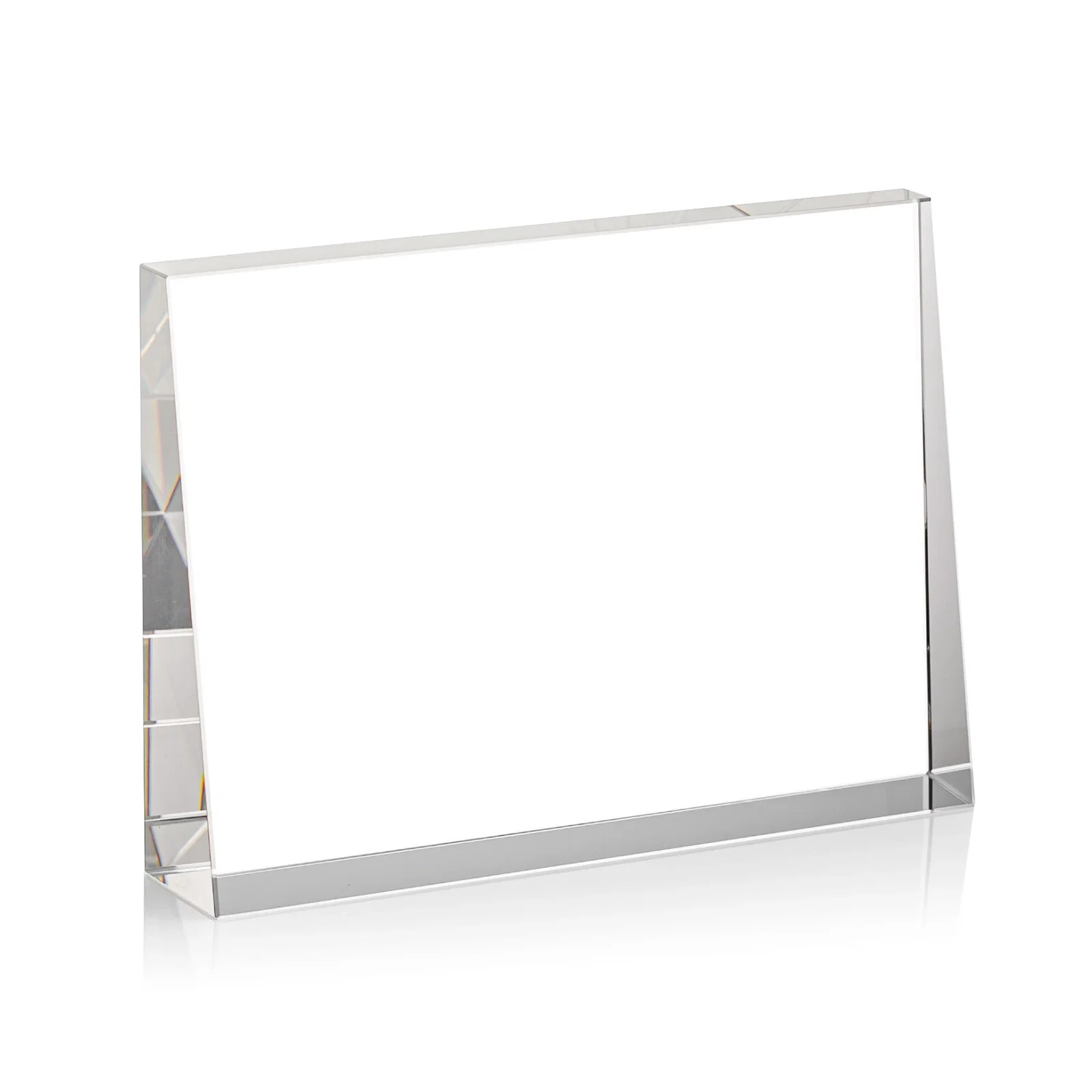 Promotional Optical Crystal Block Award, Freestanding in One Solid Piece, awards for volunteer appreciation