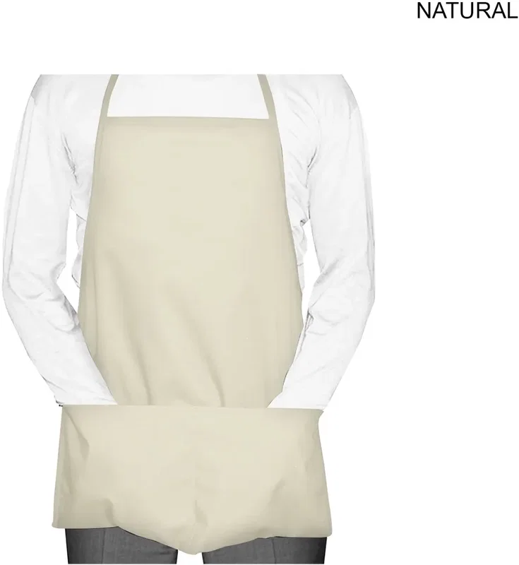 Twill Bib Apron with 2 pockets (19x24) — view 7