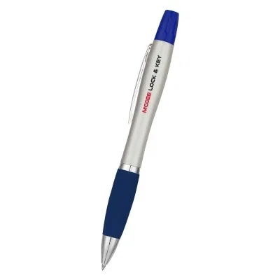 Translucent blue barrel shown at full length